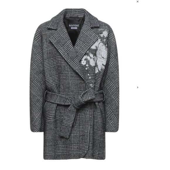 NEW BOUTIQUE MOSCHINO TWEED Coat Size 8 - Picture 1 of 4